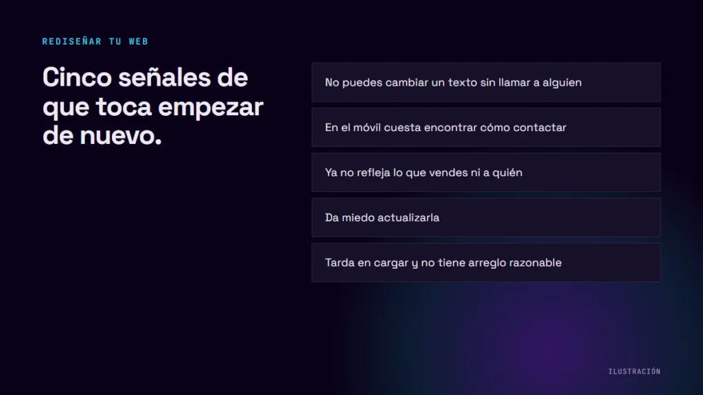 Rediseñar tu web: cinco señales de que toca